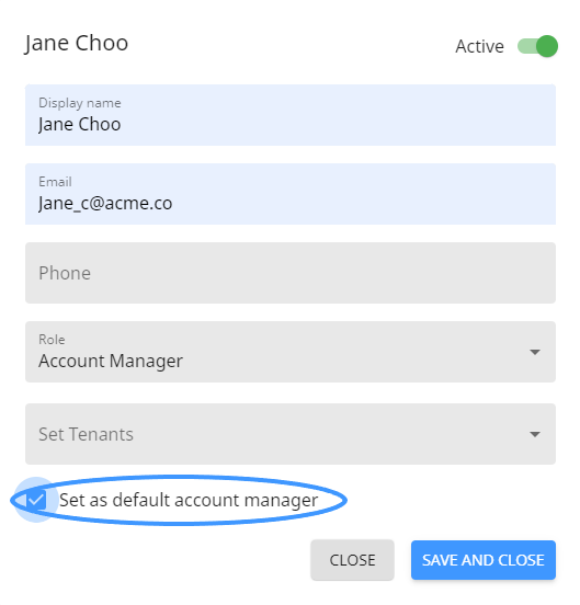 Set as default account manager_2
