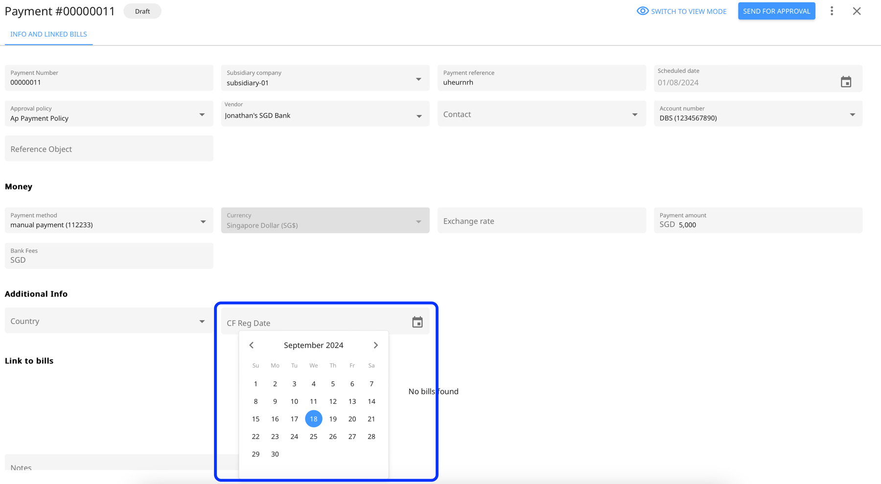 How to add custom fields in Peakflo's Accounts Payable Payments?