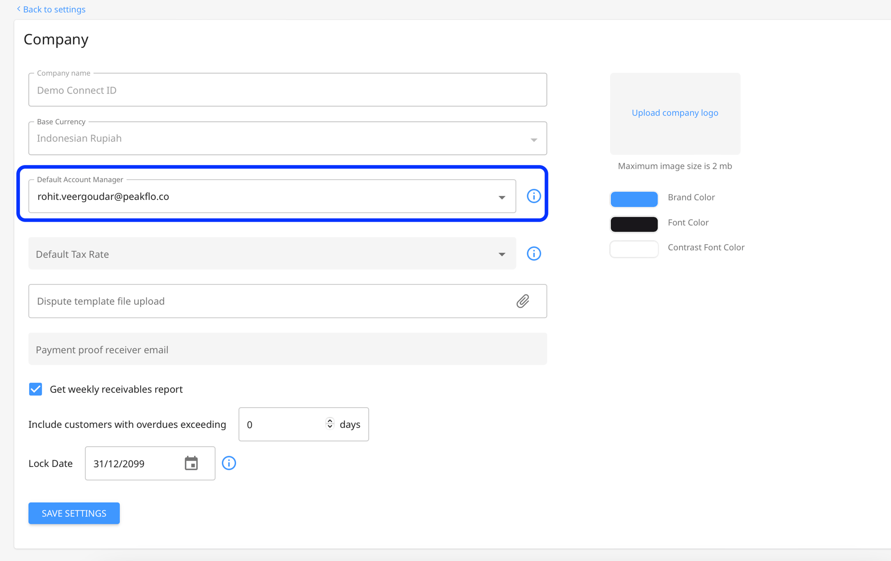 How can I assign account managers and add default viewers to customers?