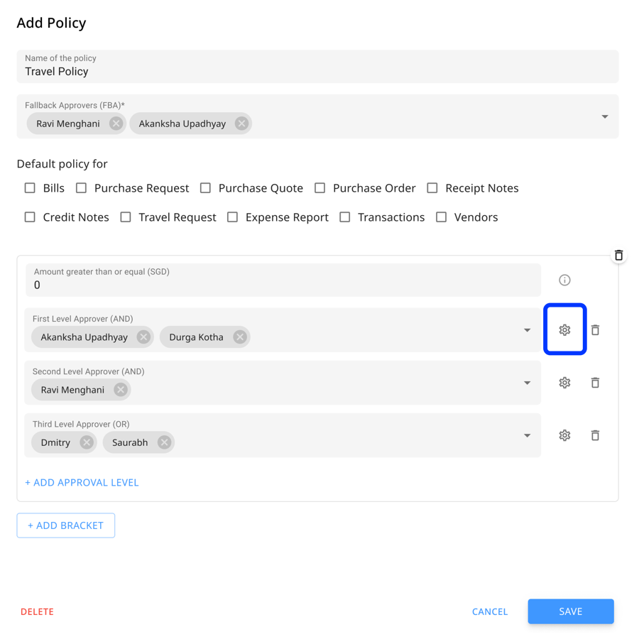 Who is a fallback approver and how to add them to approval policies?